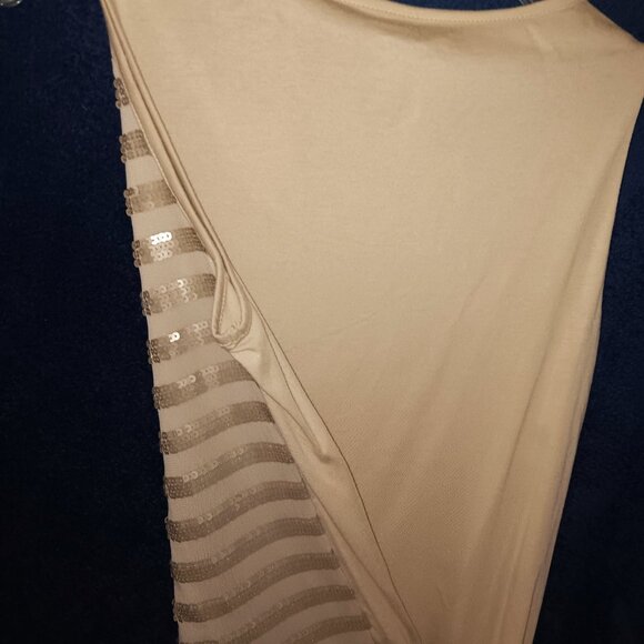 Sparkle & Shine! Gold Sequin Stripe Tank - NWT - Picture 2 of 3